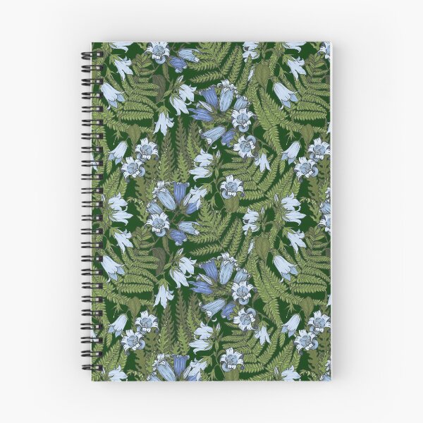 Item preview, Bluebell flowers and fern leaves designed and sold by minyanna.