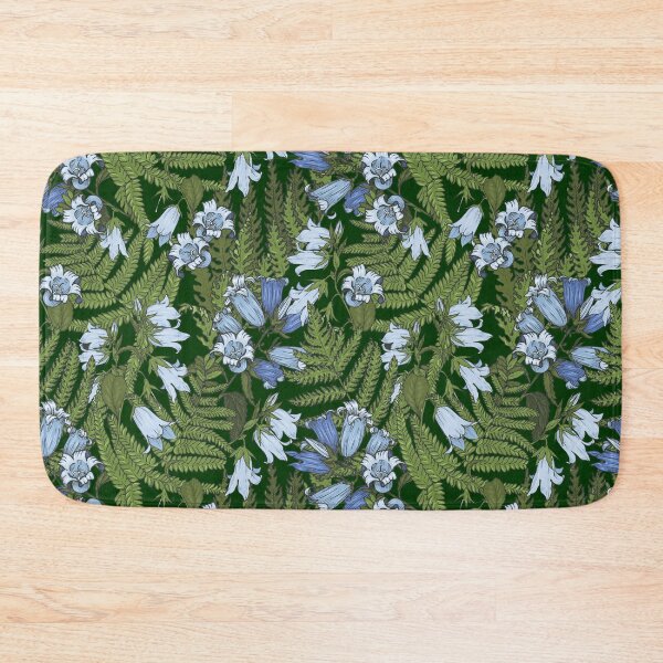 Item preview, Bluebell flowers and fern leaves designed and sold by minyanna.
