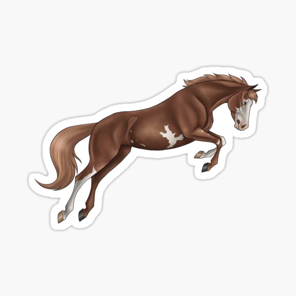 Item preview, Cheval de peinture alezan sautant designed and sold by peyeqart.
