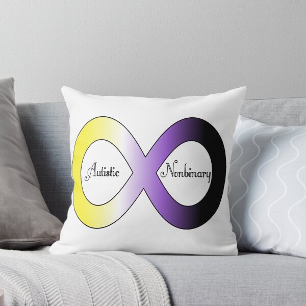 Item preview, Autistic Nonbinary Infinity Sign (Black Text) designed and sold by BitterbluePine.