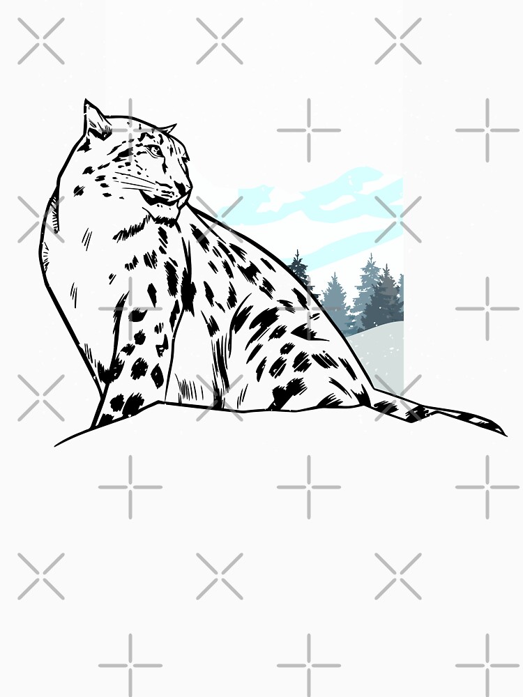 "Snow Leopard | Hidden Power" T-shirt by EdgyFunSop | Redbubble