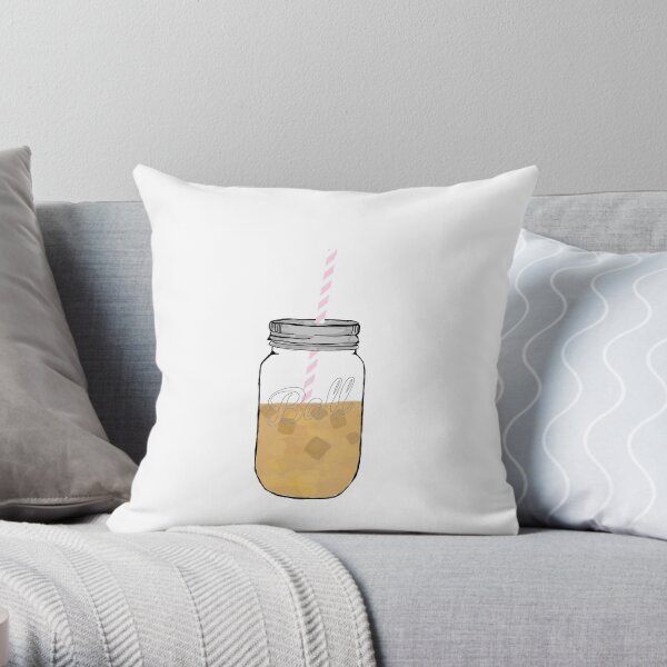 love iced coffee Throw Pillow