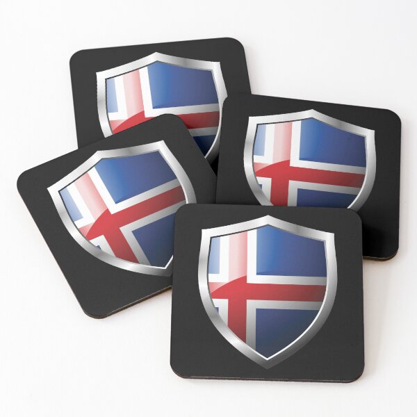 Item preview, Strong Iceland Flag Shield Country designed and sold by HelloFromAja.