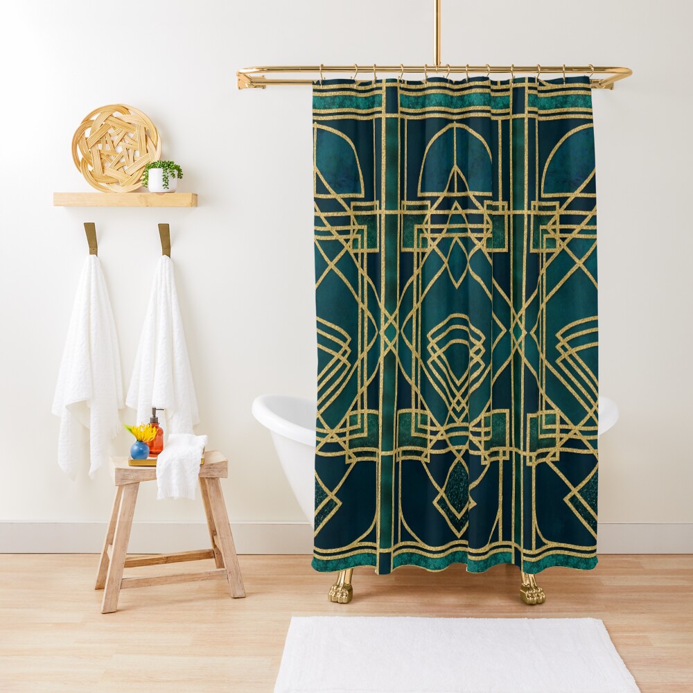Art Deco Elegant Gatsby Style Shower Curtain