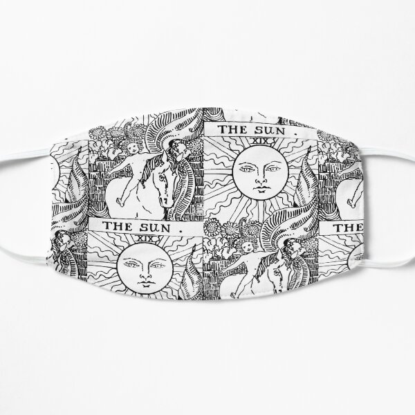 Tarot Card : The Sun | black & white | Mask