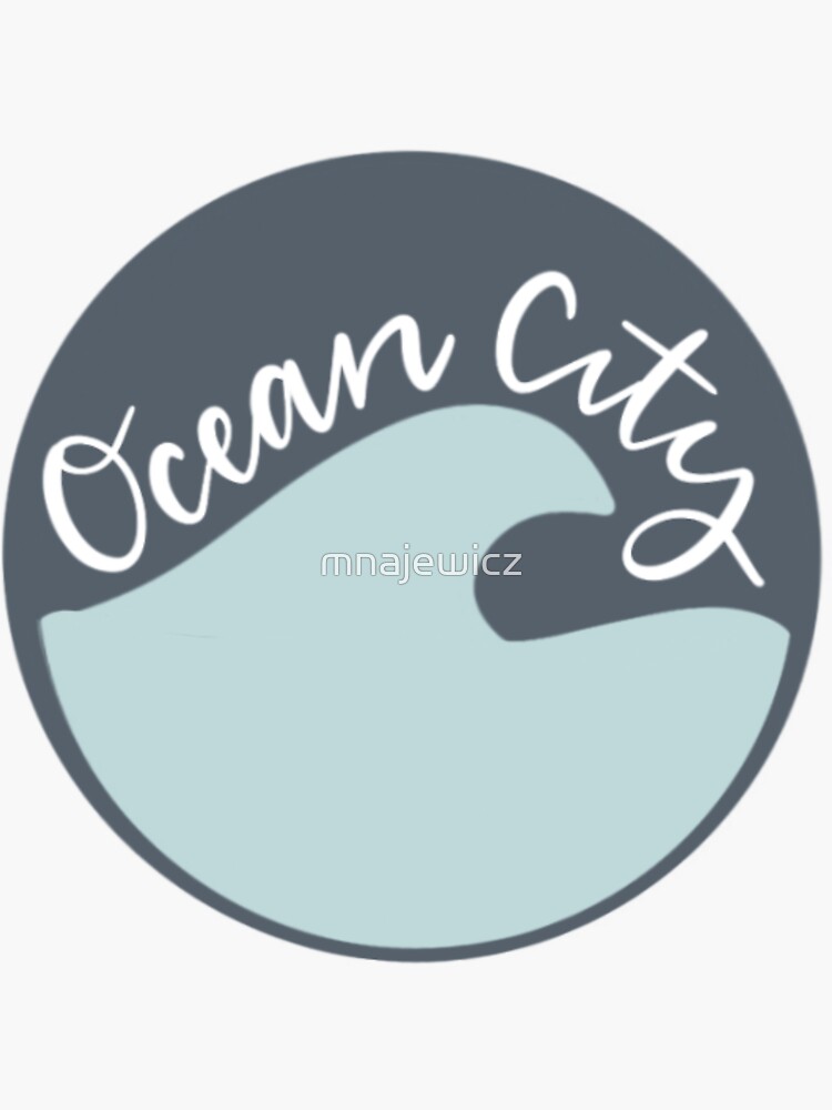 "Ocean City" Sticker by mnajewicz Redbubble