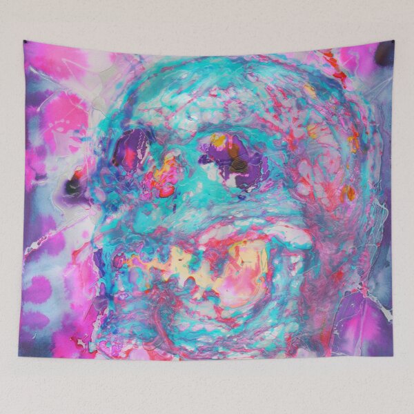 Item preview, Smiling Inside Blue Skull designed and sold by luckynakazawa.
