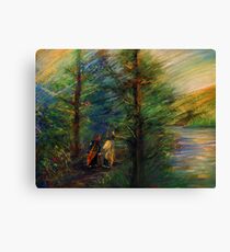 ....their hearts burned within them... Canvas Print