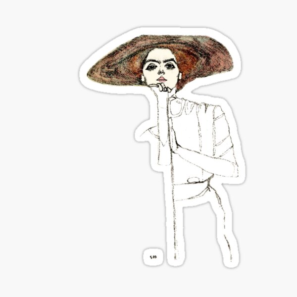 Item preview, Egon Schiele "Portrait of a Woman" | Retro Portrait of a Girl designed and sold by Gascondi.