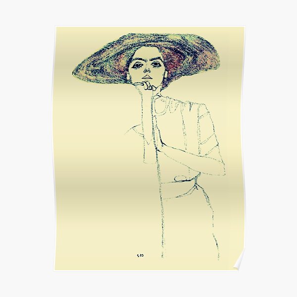 Date: 1910. Style: Expressionnisme. Genre: portrait. Lieu: Collection privée. Egon Schiele était un peintre autrichien. Peintre figuratif majeur du début du XXe siècle. Que ce soit lui-même ou les autres Poster