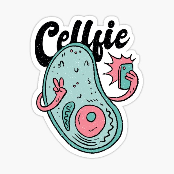 Vista previa del artículo con la obra «Cellfie | Cell tomando un selfie», diseñado y vendido por EdgyFunSop.