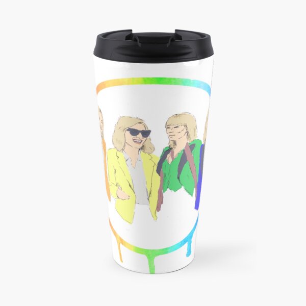 Cate Blanchett - Rainbow Pride Flag with Watercolour Travel Mug