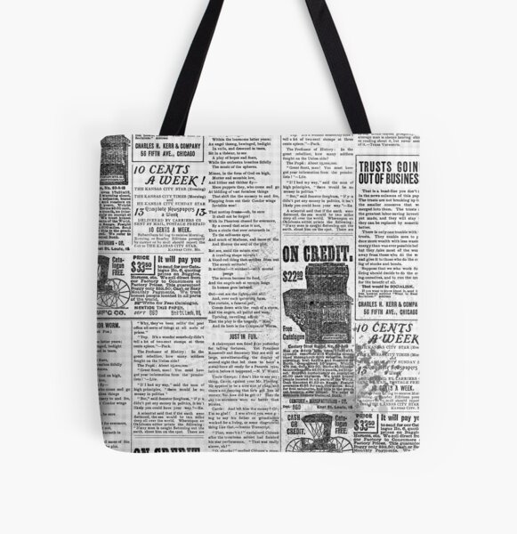 Newsprint Tote Bag for Sale by AndersonRT