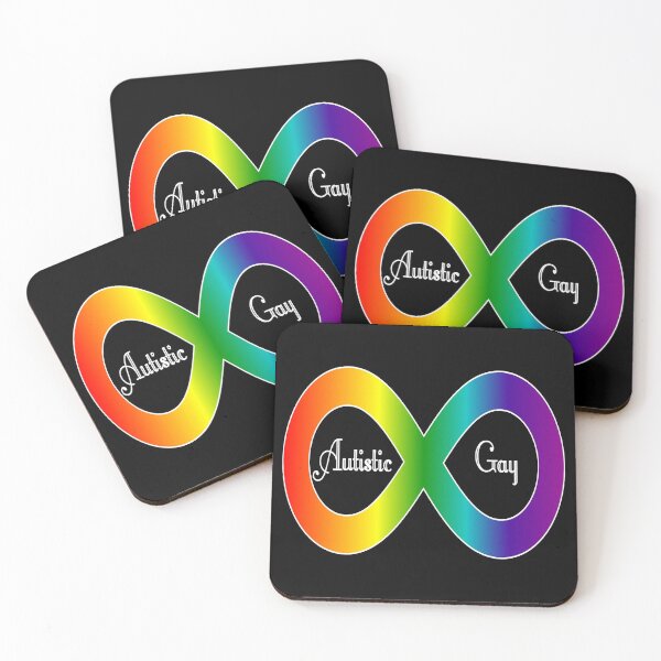 Item preview, Autistic Gay Infinity Sign - rainbow  designed and sold by BitterbluePine.