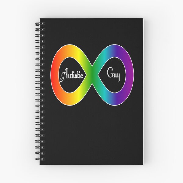 Aperçu de l'œuvre Signe de l'infini gay autiste - arc-en-ciel créée et vendue par BitterbluePine.
