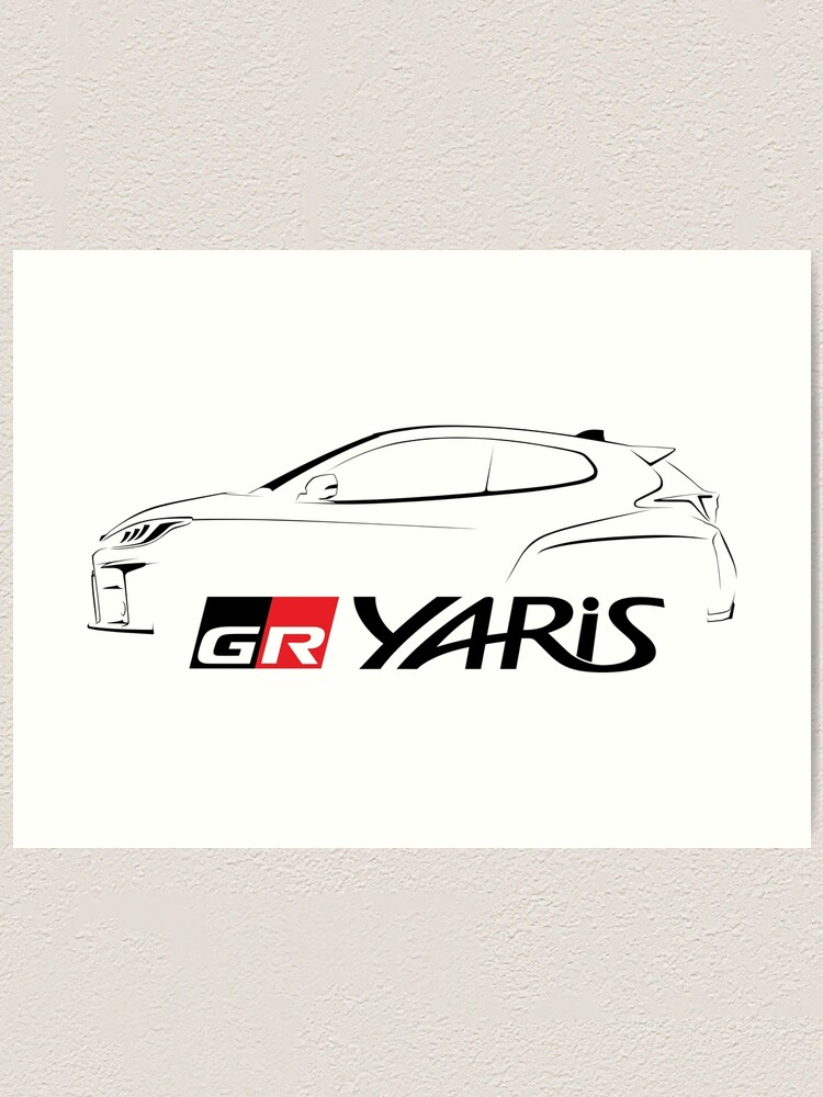 Gr Yaris Silhouette Schwarz Kunstdruck Von Pr0xy Redbubble