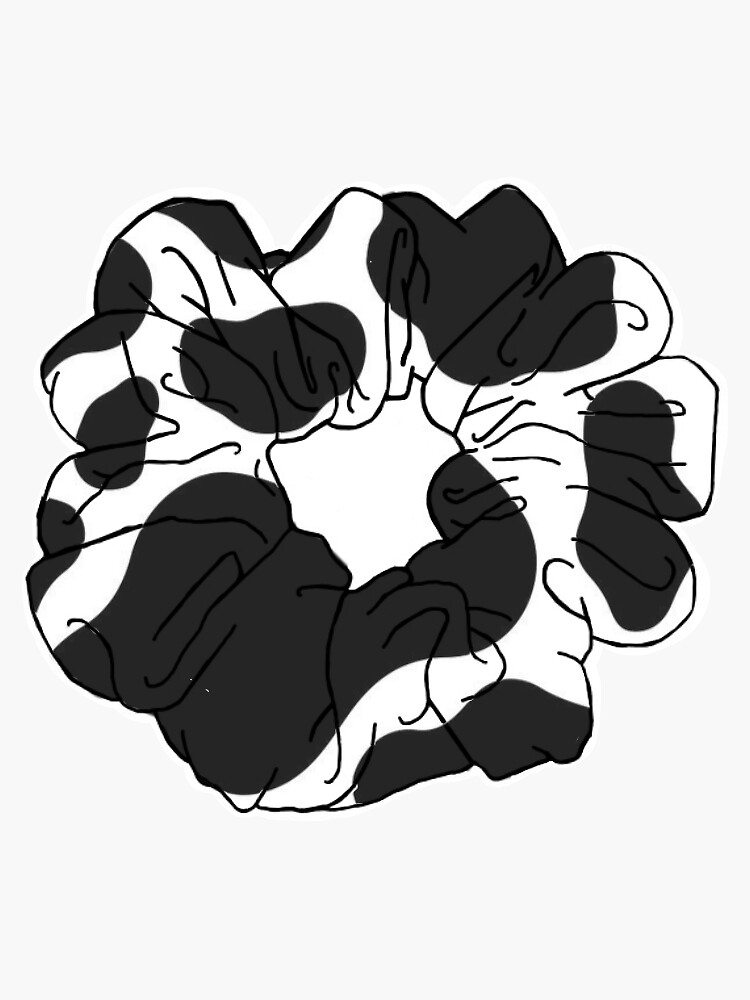 Cow deals print scrunchie