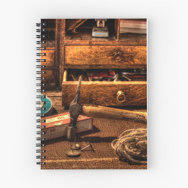 Item preview, Rustic wood desk with old tool items designed and sold by bcash.