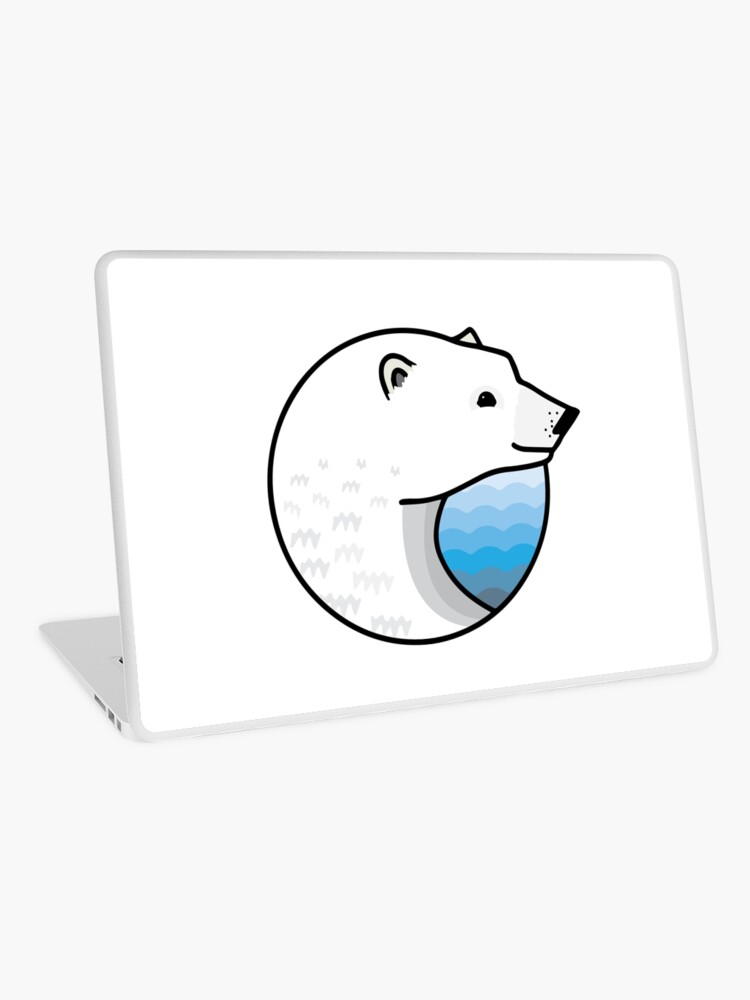 Polar Bear Swimming Laptop Sticker Sticker