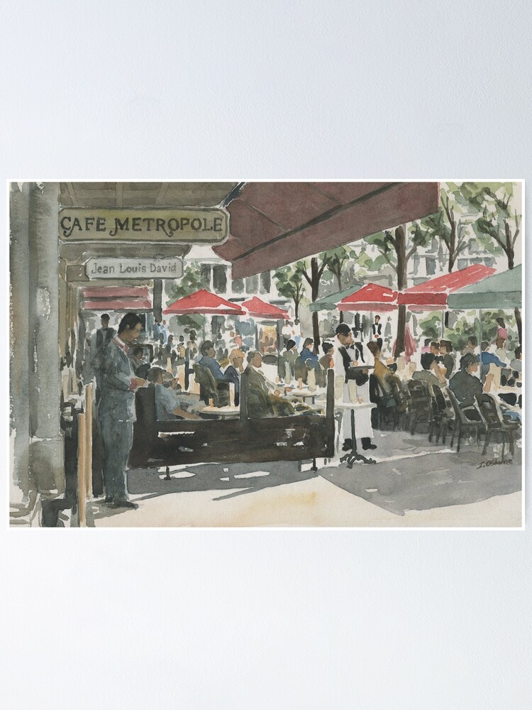 Cafe Metropole Brussels Poster By Kolinsky Redbubble