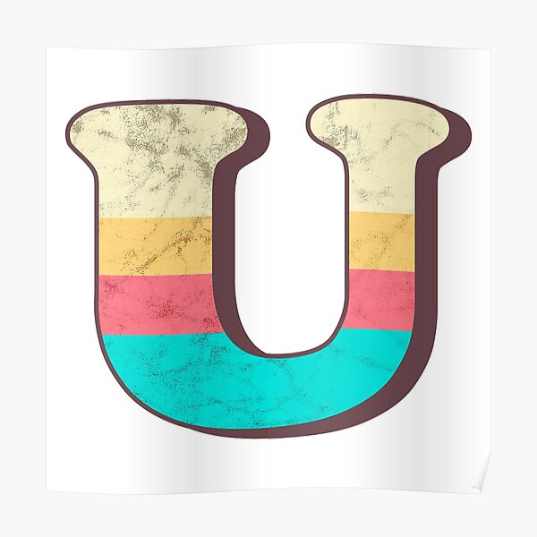 "Vintage U, vintage alphabet, typography, vintage font, Retro U, retro