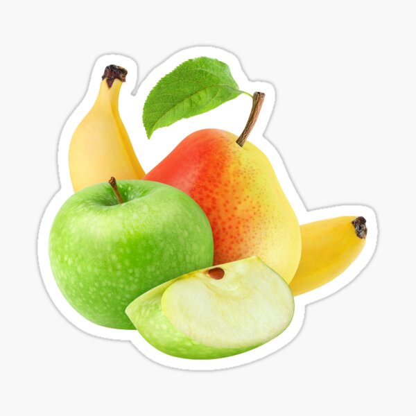 Apple Pear And Banana Sticker By 6hands Redbubble 