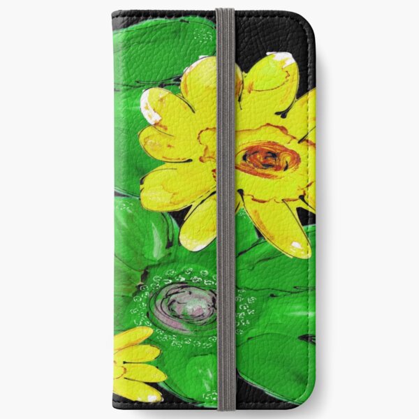 GREEN & YELLOW FLORAL iPhone Wallet