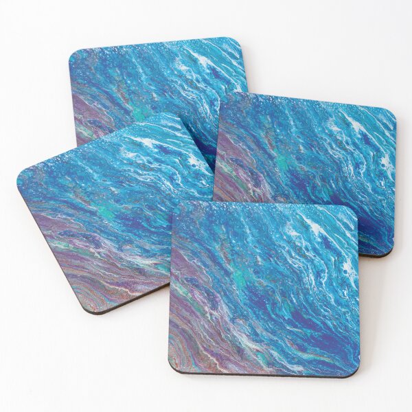 Item preview, Blues and Lavenders Paint Pour designed and sold by JuliaLyn.