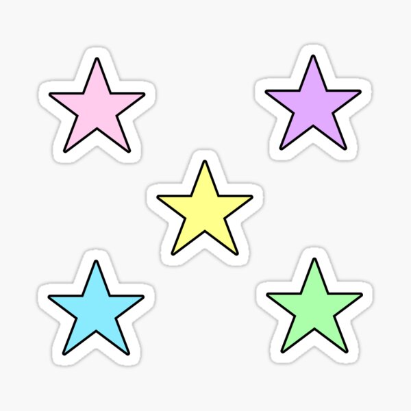 Pastel Star Sticker Pack Sticker For Sale By Sun Kiss Redbubble