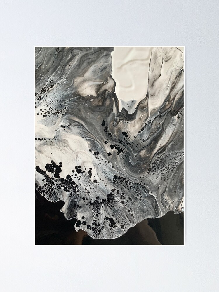 "Black and White Marble" Poster by itserinwithane Redbubble