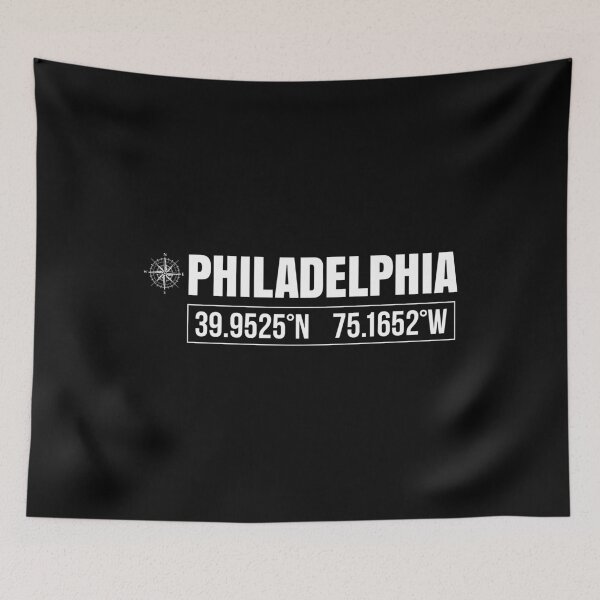 Item preview, Philadelphia City Coordinates Souvenir USA Travel Shirt designed and sold by Orange Pieces.