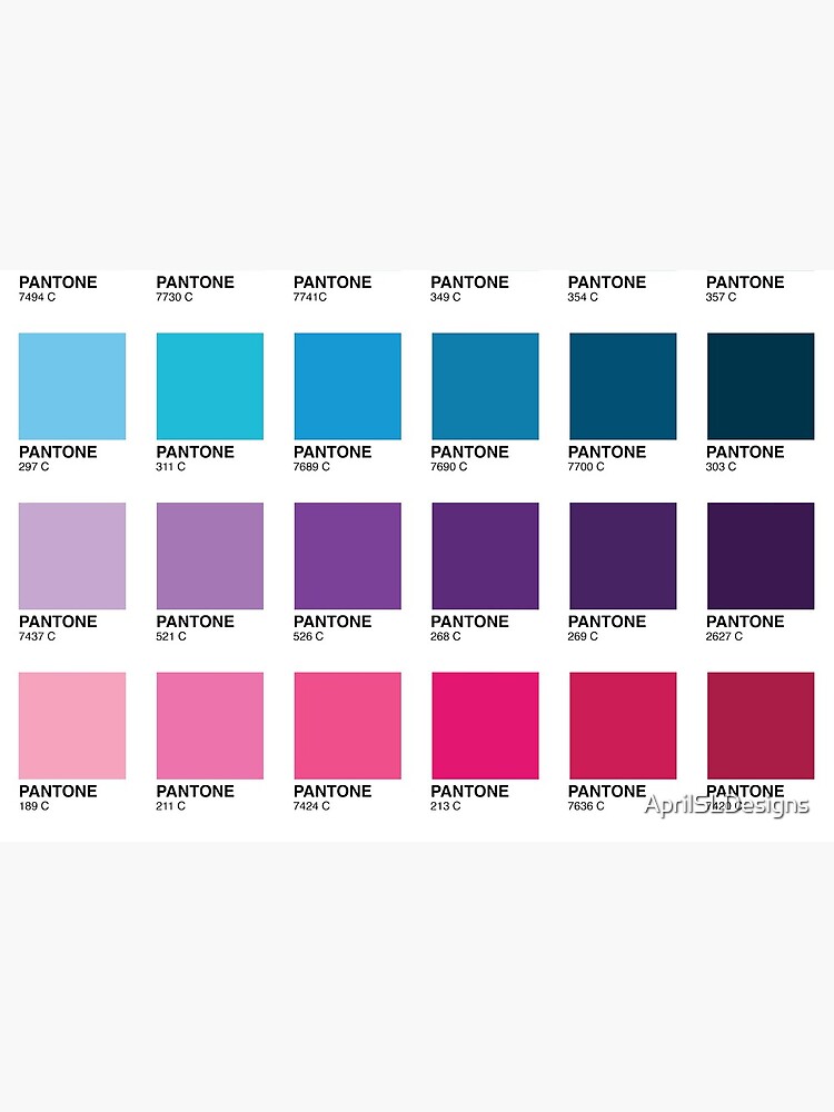 Shades of Pantone Colors Poster for Sale by AprilSLDesigns