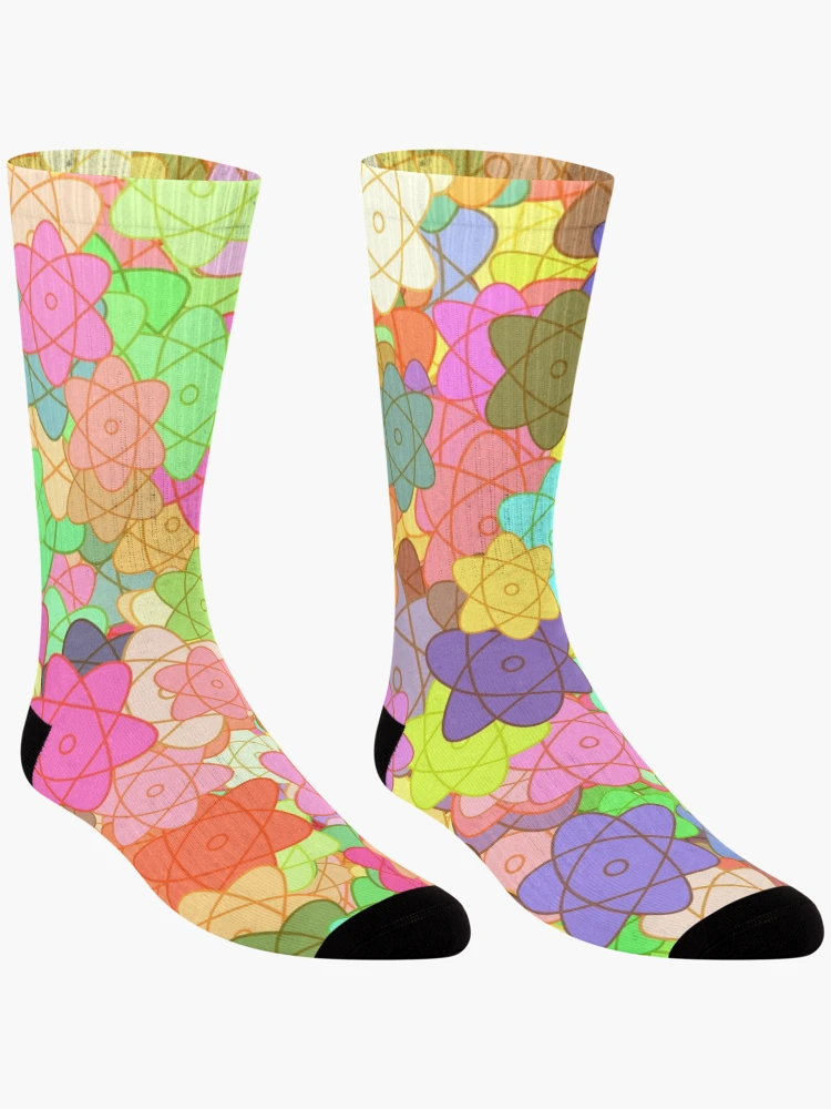 Thumbnail 3 of 5, Socks, Powerline Colorful Pattern designed and sold by FandomTrading.