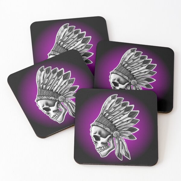 Item preview, Purple Indian skull  designed and sold by Captainhalfblk.