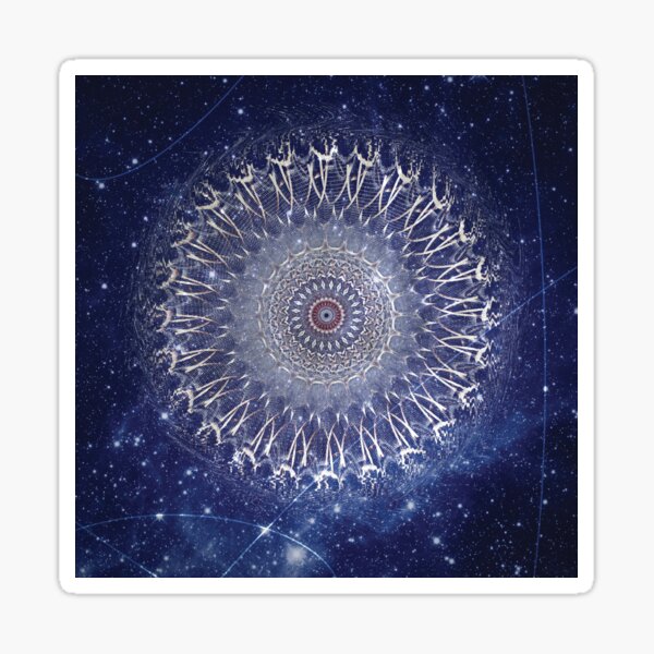 Wormhole - Abstract Space Mandala Sticker