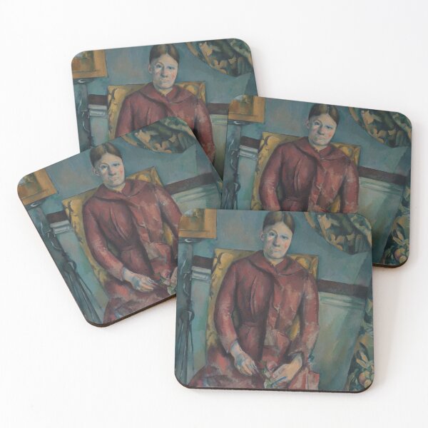 Item preview, Madame Cézanne (Hortense Fiquet, 1850-1922) in a red dress designed and sold by Tizeru.