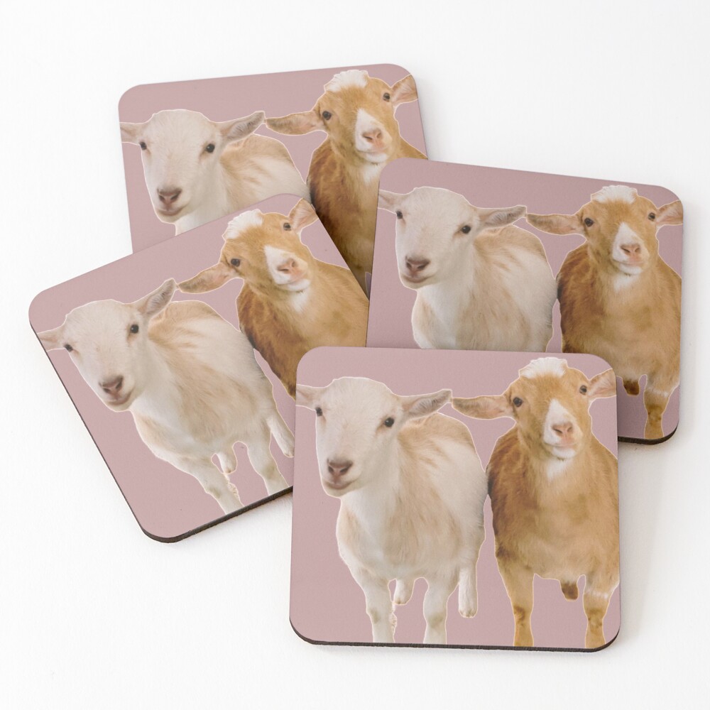 "Goats!" Coasters (Set of 4) by snickles1977 Redbubble
