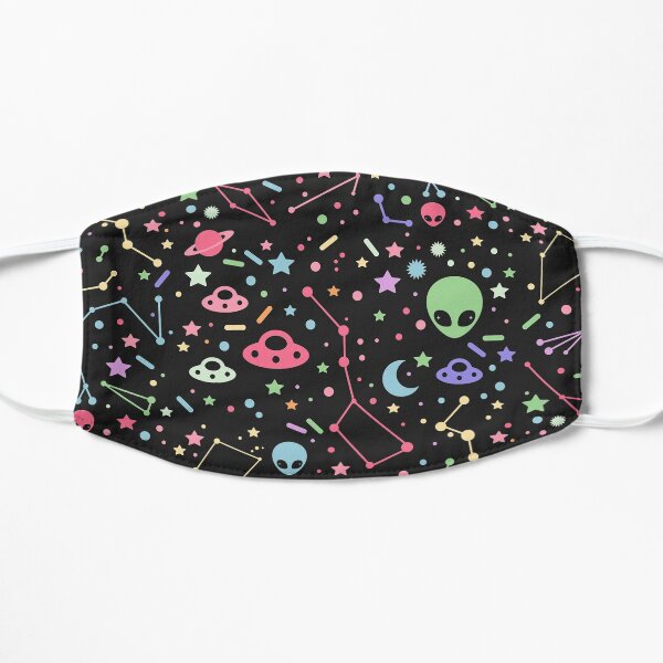 Night Sky Constellations with UFOs Flat Mask