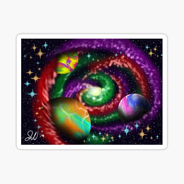 Swirly Galaxy Sticker
