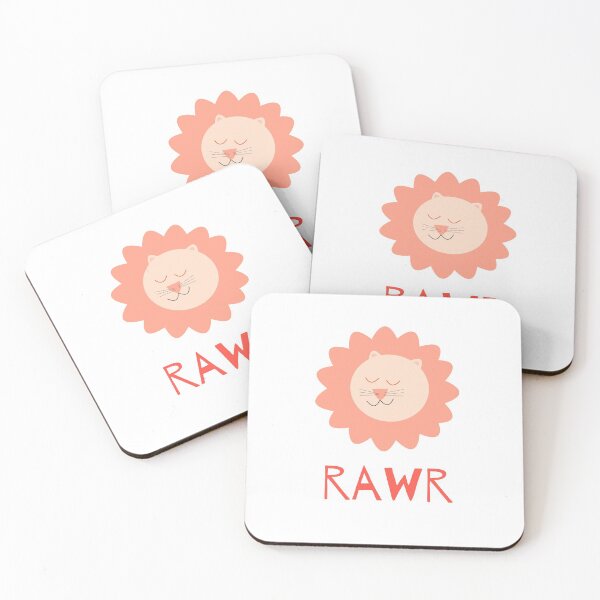 Item preview, Cute Lion in Millennial Pink on White designed and sold by kierkegaard.
