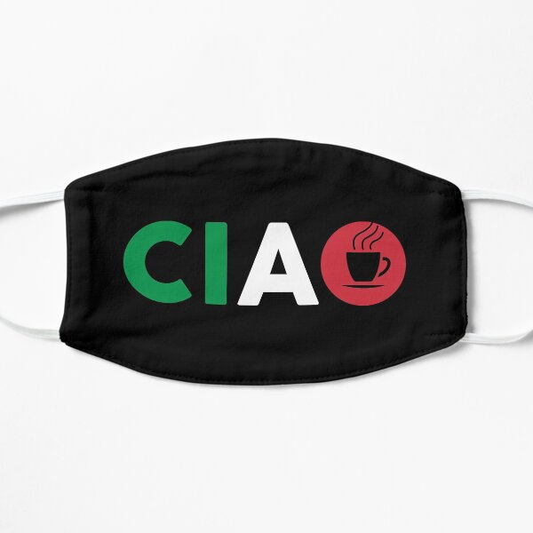 Ciao Italian I Love Italy With Italia Espresso Flat Mask