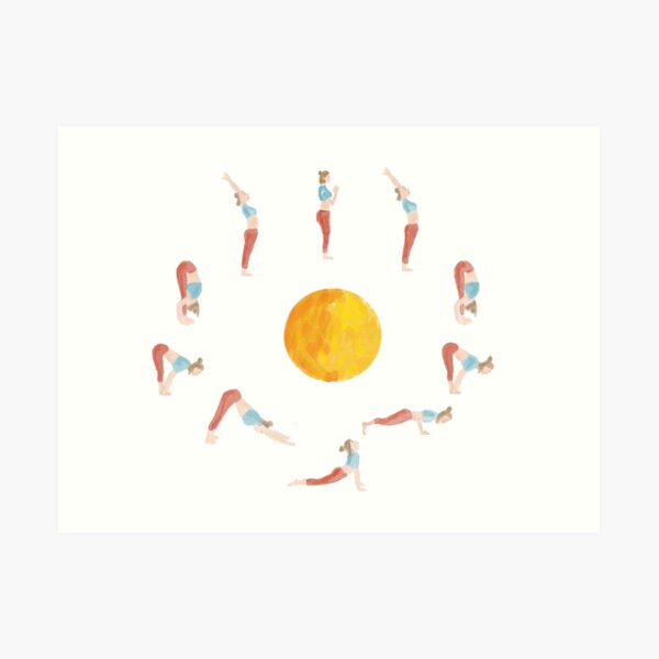 Sun salutation 1 Art Print