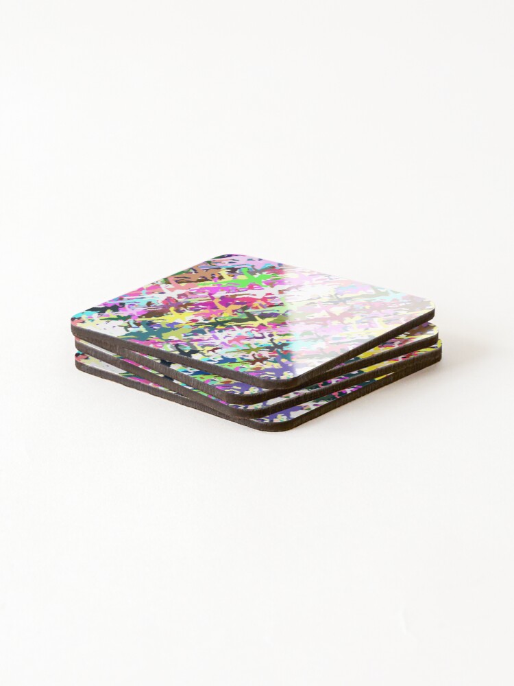 Thumbnail 4 of 5, Coasters (Set of 4), Pan Colorful Pattern designed and sold by FandomTrading.