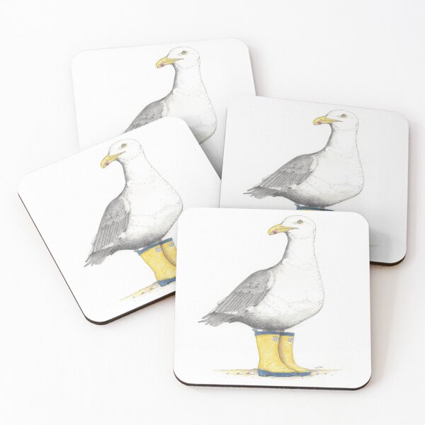 Item preview, Seagull in rubber boots designed and sold by JimsBirds.