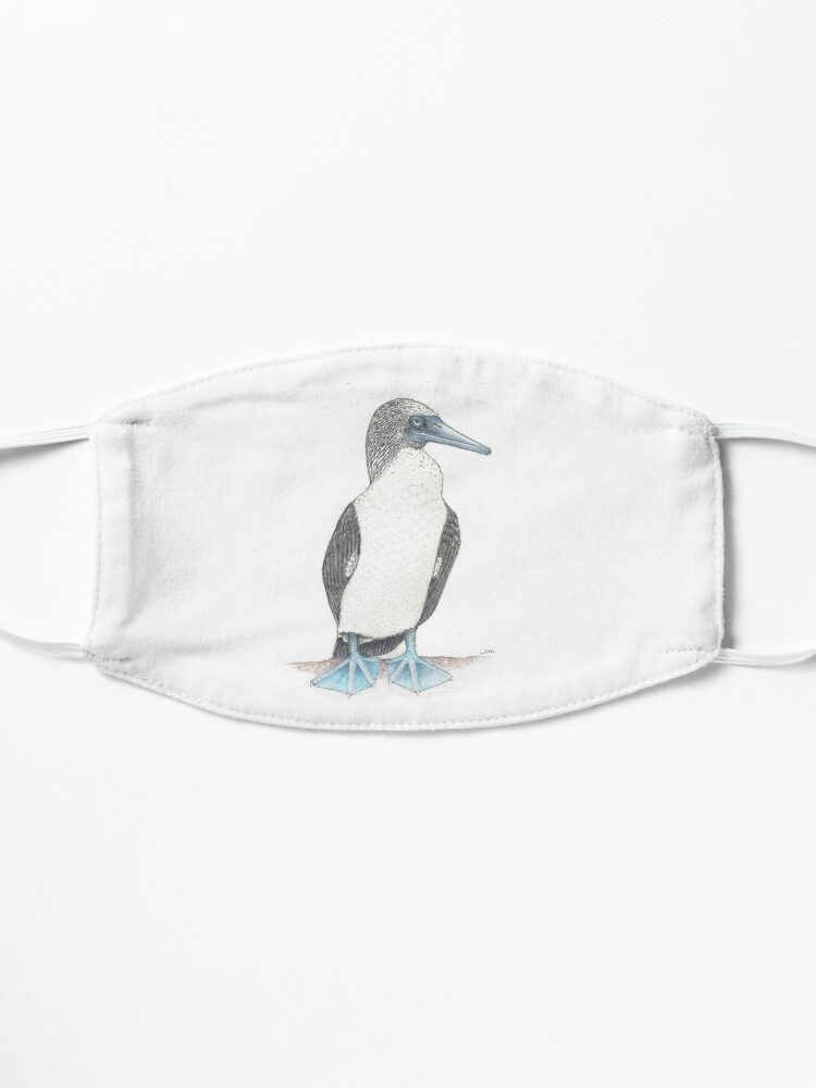 Alternate view of barefooted blue footed booby Mask