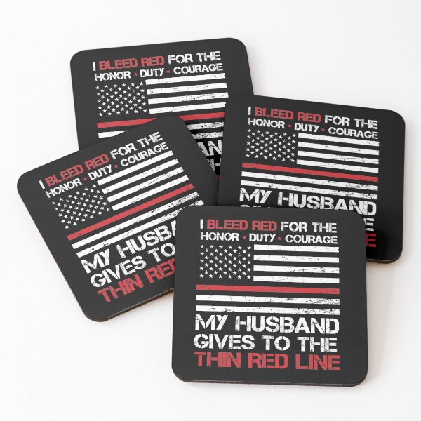 Item preview, Thin Red Line Family Flag   American Flag Proud Firefighter Husband designed and sold by Orange Pieces.
