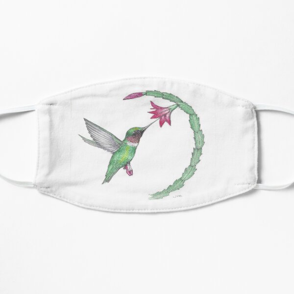 Hummingbird in ruby slippers Flat Mask
