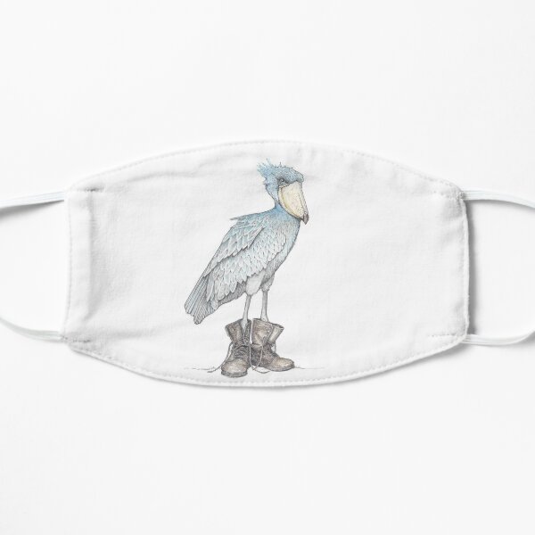 Shoebill in work boots Flat Mask