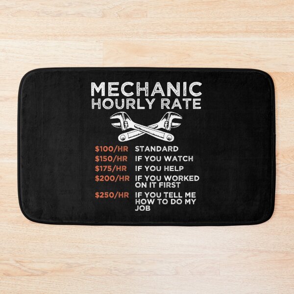 Item preview, Mechanic Hourly Rate Wrench Worker Gift designed and sold by haselshirt.