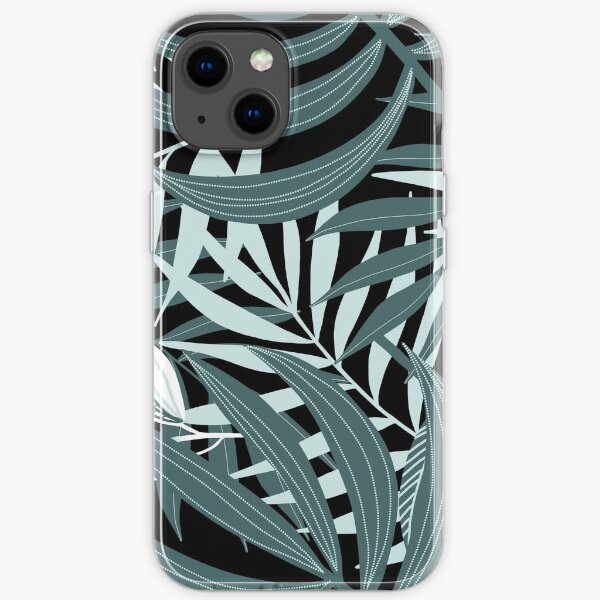 Tropical botanical leaves iPhone Soft Case